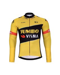 BONAVELO Cyklistický zimní dres a kalhoty - JUMBO-VISMA 2024 WNT - žlutá/černá