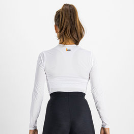 SPORTFUL Cyklistické triko s dlouhým rukávem - LIGHT - bílá