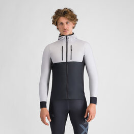 SPORTFUL Cyklistická větruodolná bunda - CARDIO - šedá/černá