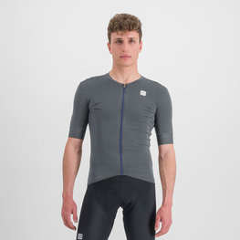 SPORTFUL Cyklistický dres s krátkým rukávem - MONOCROM - antracitová