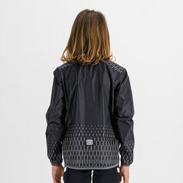 SPORTFUL Cyklistická větruodolná bunda - KID REFLEX - černá