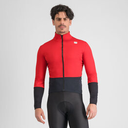 SPORTFUL Cyklistická zateplená bunda - TOTAL COMFORT - červená/černá