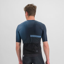 SPORTFUL Cyklistický dres s krátkým rukávem - BOMBER - černá/modrá