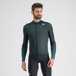 SPORTFUL Cyklistický dres s dlouhým rukávem zimní - BODYFIT PRO - zelená