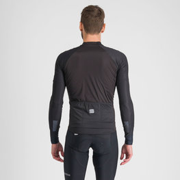 SPORTFUL Cyklistický dres s dlouhým rukávem zimní - BODYFIT PRO - černá/hnědá
