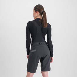 SPORTFUL Cyklistické triko s dlouhým rukávem - MERINO - černá