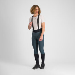 SPORTFUL Cyklistické kalhoty dlouhé s laclem - SUPERGIARA - zelená/černá