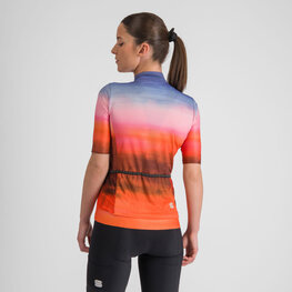 SPORTFUL Cyklistický dres s krátkým rukávem - FLOW SUPERGIARA - červená/modrá