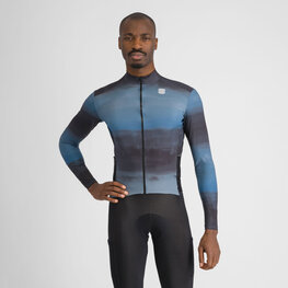 SPORTFUL Cyklistický dres s dlouhým rukávem zimní - FLOW SUPERGIARA THERMAL - modrá