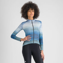 SPORTFUL Cyklistický dres s dlouhým rukávem zimní - FLOW SUPERGIARA THERMAL W - modrá