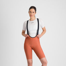 SPORTFUL Cyklistické kalhoty krátké s laclem - PULSE - oranžová