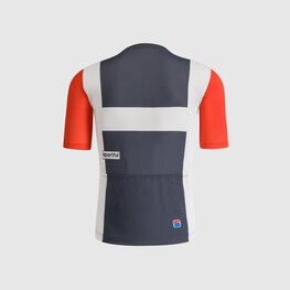 SPORTFUL Cyklistický dres s krátkým rukávem - CLASSIC HERITAGE - modrá/bílá/červená/žlutá