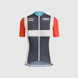 SPORTFUL Cyklistický dres s krátkým rukávem - CLASSIC HERITAGE W - modrá/bílá/červená