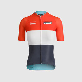 SPORTFUL Cyklistický dres s krátkým rukávem - SUPERNOVA HERITAGE W - modrá/bílá/červená