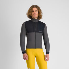 SPORTFUL Cyklistická zateplená bunda - SUPERGIARA 2 - šedá/černá