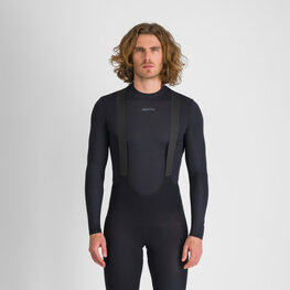 SPORTFUL Cyklistické triko s dlouhým rukávem - MERINO LAYER - černá