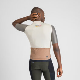 SPORTFUL Cyklistický dres s krátkým rukávem - SUPERGIARA 2 - ivory/šedá