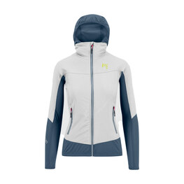 KARPOS Cyklistická větruodolná bunda - LAVAREDO W - bílá/modrá