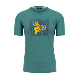 KARPOS Cyklistické triko s krátkým rukávem - VAL FEDERIA - zelená/žlutá