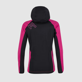 KARPOS Cyklistická větruodolná bunda - LAVAREDO WINTER KIDS - růžová/černá