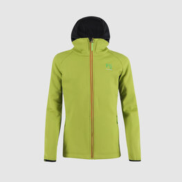 KARPOS Cyklistická větruodolná bunda - LAVAREDO WINTER KIDS - zelená/černá