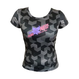 HAVEN Cyklistický dres s krátkým rukávem - PEARL NEO SHORT - černá/růžová