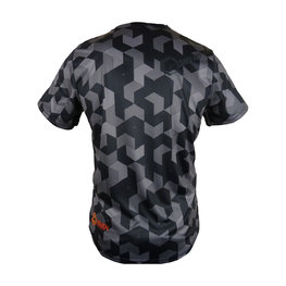 HAVEN Cyklistický dres s krátkým rukávem - CUBES NEO SHORT - černá/červená