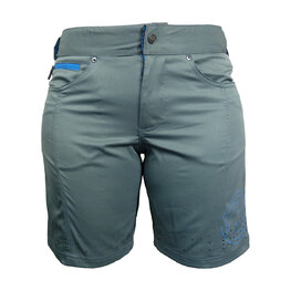 HAVEN Cyklistické kalhoty krátké bez laclu - AMAZON LADY - šedá/modrá