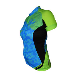 HAVEN Cyklistický dres s krátkým rukávem - SINGLETRAIL WOMEN - modrá/zelená