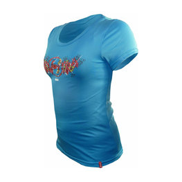 HAVEN Cyklistický dres s krátkým rukávem - AMAZON II SHORT - modrá/růžová