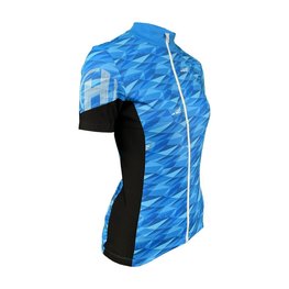HAVEN Cyklistický dres s krátkým rukávem - SKINFIT NEO WOMEN - modrá/bílá