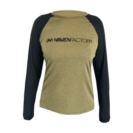 HAVEN Cyklistický dres s dlouhým rukávem letní - FACTORY TRAIL W - hnědá/černá
