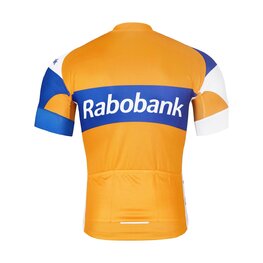 BONAVELO Cyklistický dres s krátkým rukávem - RABOBANK - oranžová/modrá