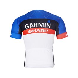 BONAVELO Cyklistický dres s krátkým rukávem - GARMIN SHARP - modrá/černá