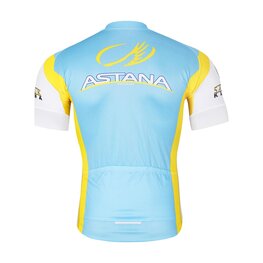 BONAVELO Cyklistický dres s krátkým rukávem - ASTANA - žlutá/tyrkysová