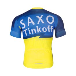 BONAVELO Cyklistický dres s krátkým rukávem - SAXO BANK TINKOFF - modrá/žlutá