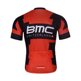 BONAVELO Cyklistický dres s krátkým rukávem - BMC - červená/černá