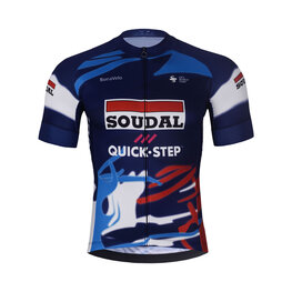 BONAVELO Cyklistický dres s krátkým rukávem - SOUDAL-QUICKSTEP 2025 - modrá/bílá