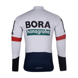 BONAVELO Cyklistický dres s dlouhým rukávem zimní - BORA 2025 WINTER - modrá/bílá