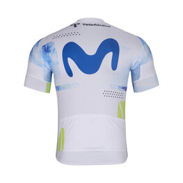 BONAVELO Cyklistický dres s krátkým rukávem - MOVISTAR 2026 - bílá/modrá