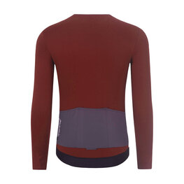 HOLOKOLO Cyklistický dres s dlouhým rukávem zimní - SPECIAL - bílá/bordó