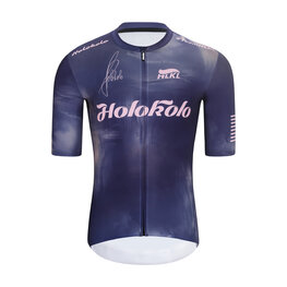 HOLOKOLO Cyklistický dres s krátkým rukávem - TEAM SPIRIT - antracitová/fialová