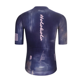 HOLOKOLO Cyklistický dres s krátkým rukávem - TEAM SPIRIT - antracitová/fialová