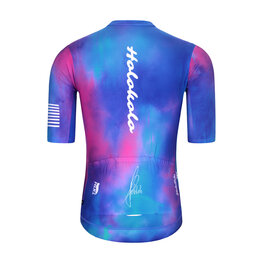 HOLOKOLO Cyklistický dres s krátkým rukávem - TEAM SPIRIT - modrá/vícebarevná