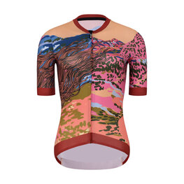 RIVANELLE Cyklistický dres s krátkým rukávem - FREE ELITE LADY LIMITED EDITION - oranžová/vícebarevná