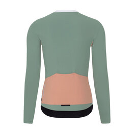 RIVANELLE Cyklistický dres s dlouhým rukávem zimní - SPECIAL - bílá/zelená