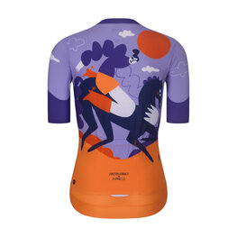 RIVANELLE Cyklistický dres s krátkým rukávem - STALLION - modrá/hnědá