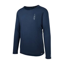 IXS Cyklistický dres s dlouhým rukávem letní - FLOW MERINO LS - modrá