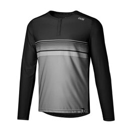 IXS Cyklistický dres s dlouhým rukávem letní - FLOW LITE 1.0 - černá/šedá