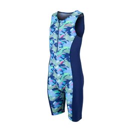 ZONE3 Cyklistická kombinéza - KID'S DIGITAL PRINT TRISUIT  - modrá